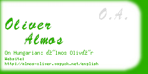 oliver almos business card